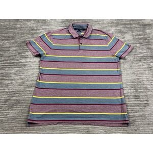 Tommy‎ Hilfiger Shirt Mens Large Multicolor Striped Custom Fit Polo